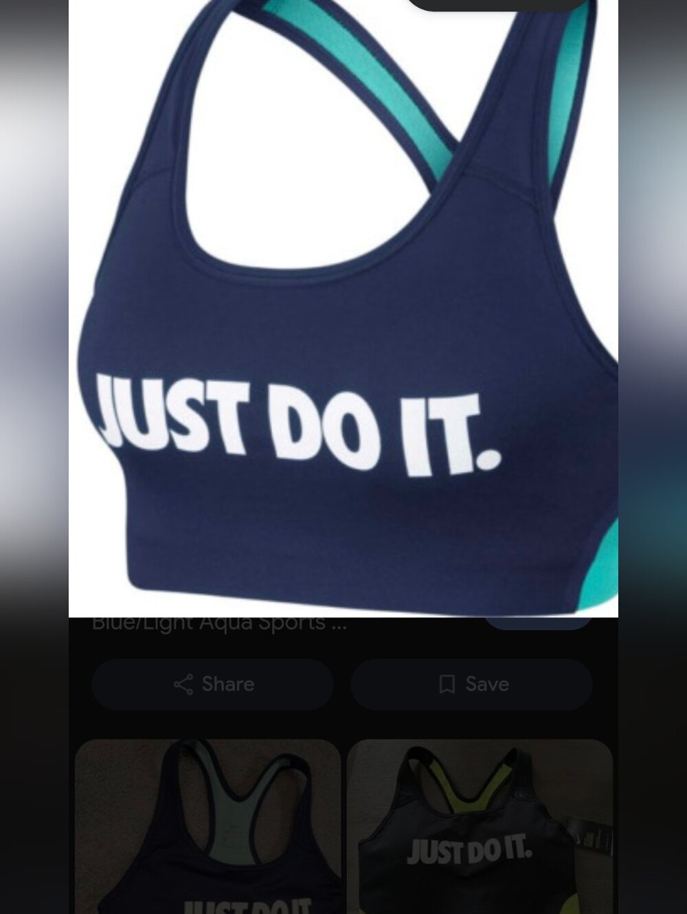 Women's Blue Nike Sports Bra Small